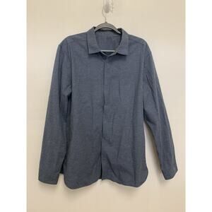 Lululemon Shirt Jacket Mens XL Blue Long Sleeve Snap Closure Comfort